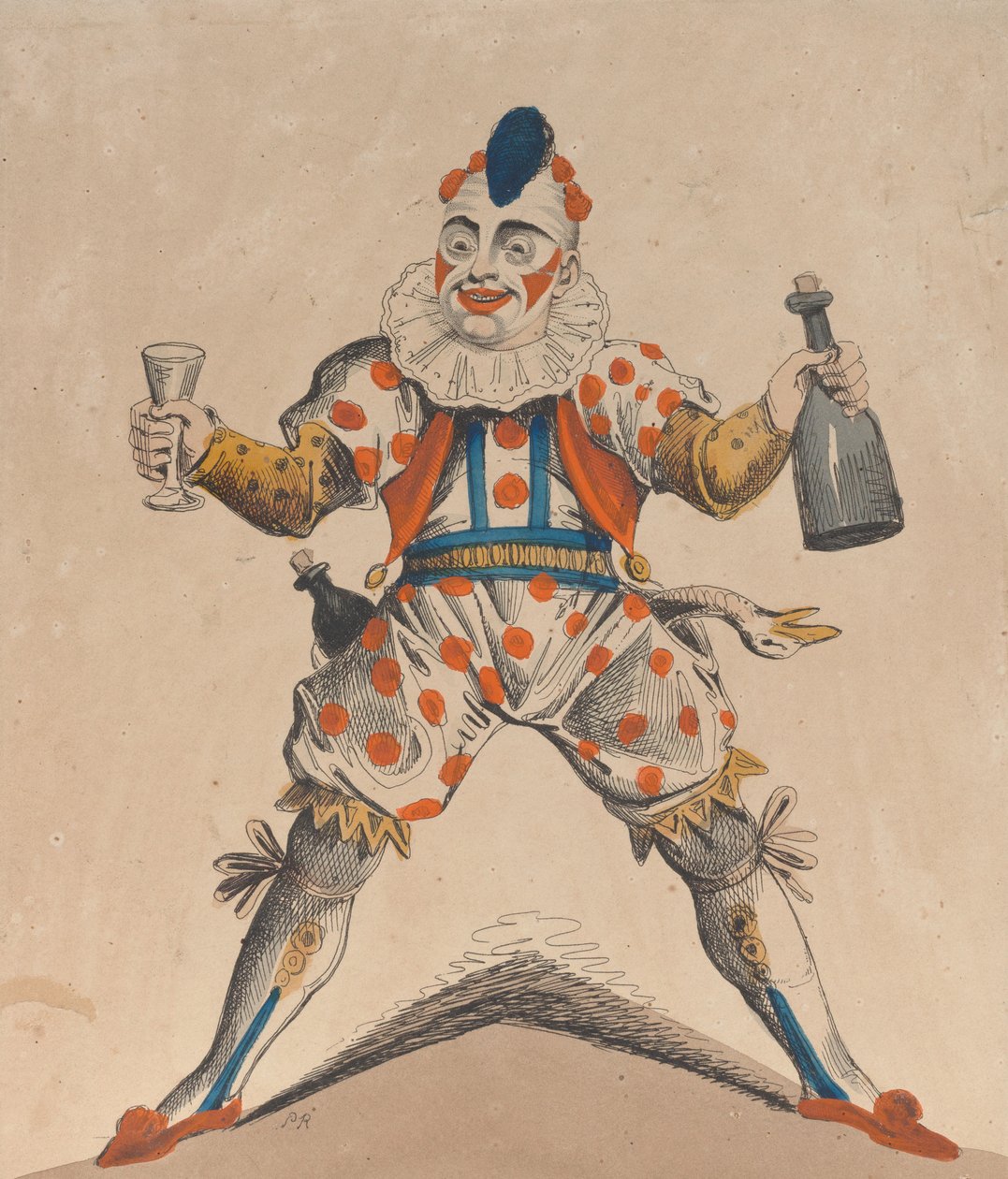 Pan Grimaldi jako Clown, 13 lipca 1822 r. autorstwa Possibly Piercy Roberts