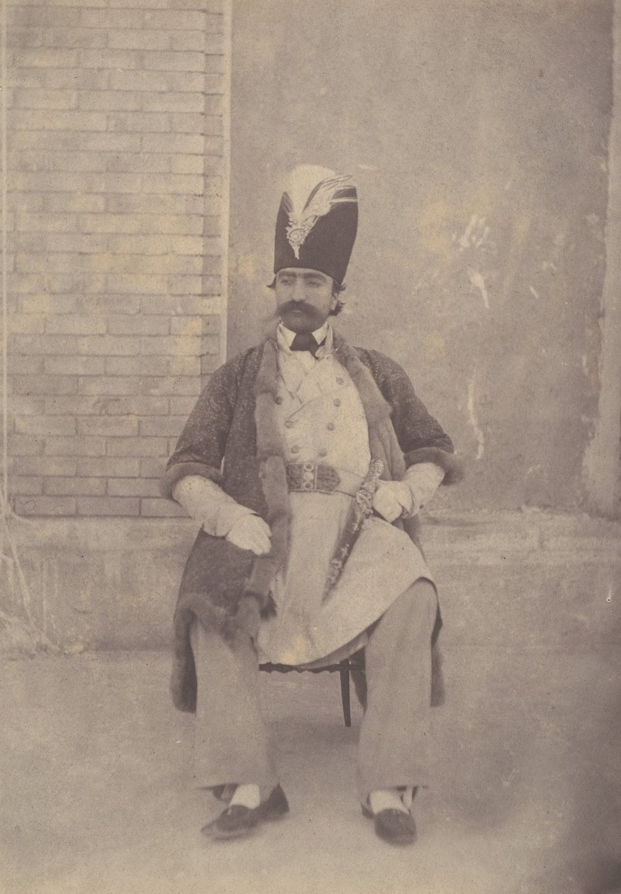 Nasiruddin Shah, ka. 1855-58. autorstwa Possibly by Luigi Pesce.