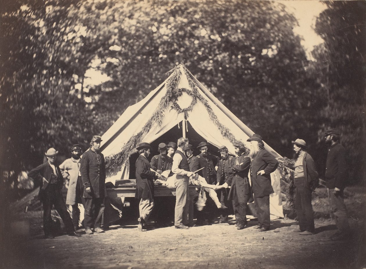 Namiot operacyjny, Camp Letterman, Gettysburg, Pensylwania, 1863. autorstwa Possibly by Weaver Brothers.