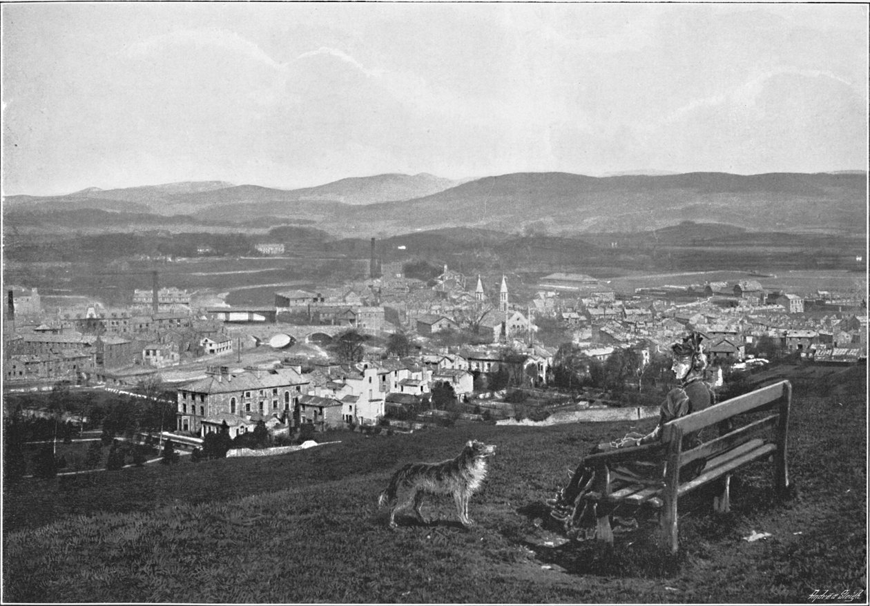 Kendal, z Zamku, ok. 1896 autorstwa Poulton and Co