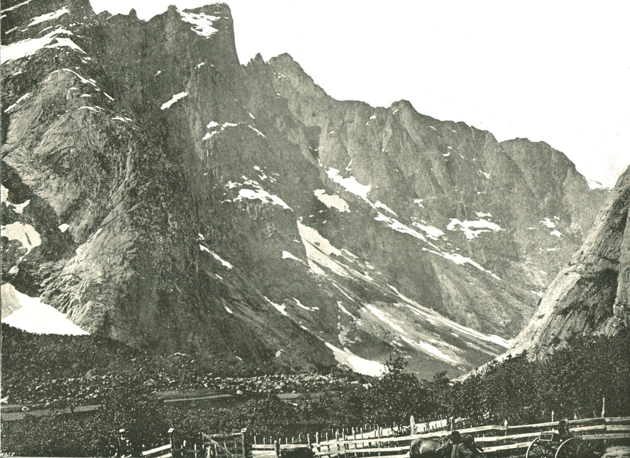 Góry Trolltindane, Horgheim, Norwegia, 1895. autorstwa Poulton and Co