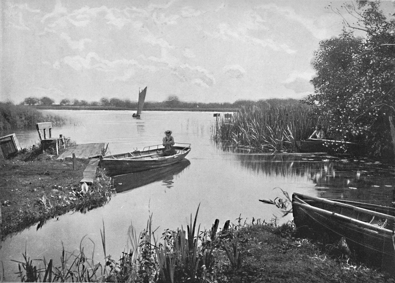Wroxham Broad, Norfolk, ok. 1896 r. autorstwa Poulton and Co