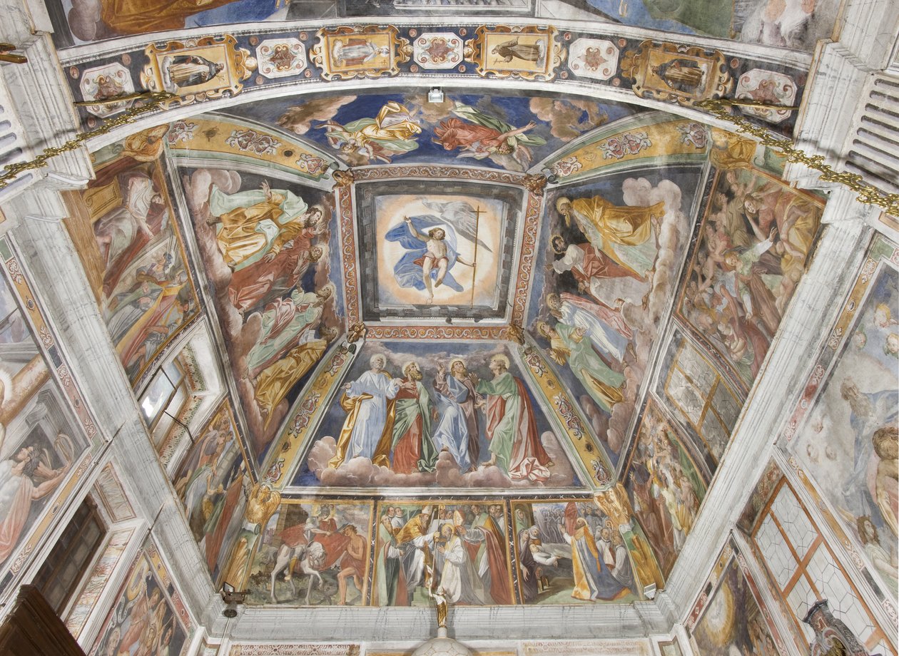 Dwunastu Apostołów i triumfujący Chrystus, 1590-1600 autorstwa Pozzo or Pozzi di Puria Brothers Pozzo or Pozzi di Puria Brothers