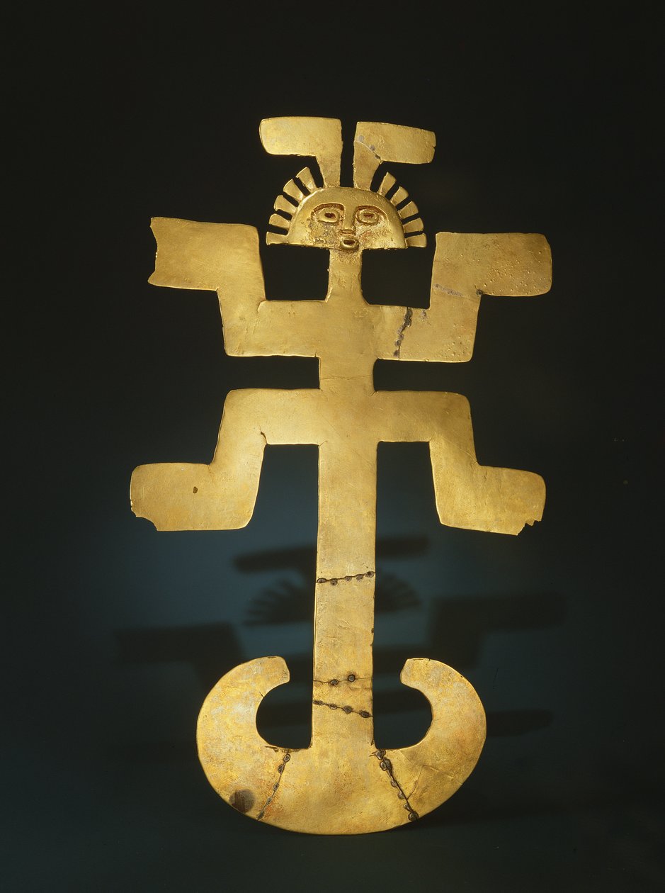 Obsada piersiowa Tumbaga, styl Tolima (złoto) autorstwa Pre Columbian