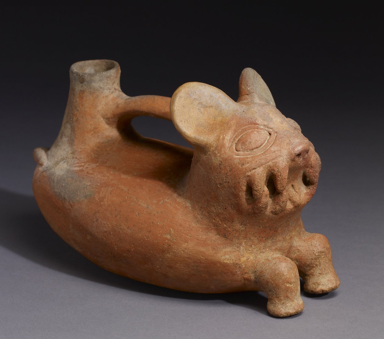 Naczynie z kotem, kultura wikińska (naczynia gliniane) autorstwa Pre Columbian