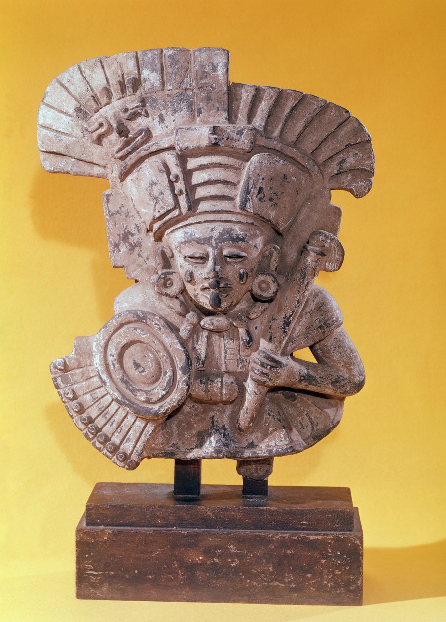 Figura wojownika w stroju paradnym, Zapotec (terakota) autorstwa Pre Columbian