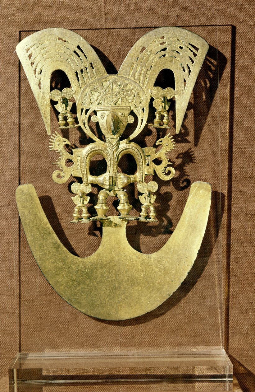 Pektorał, Quimbaya (złoto) autorstwa Pre Columbian