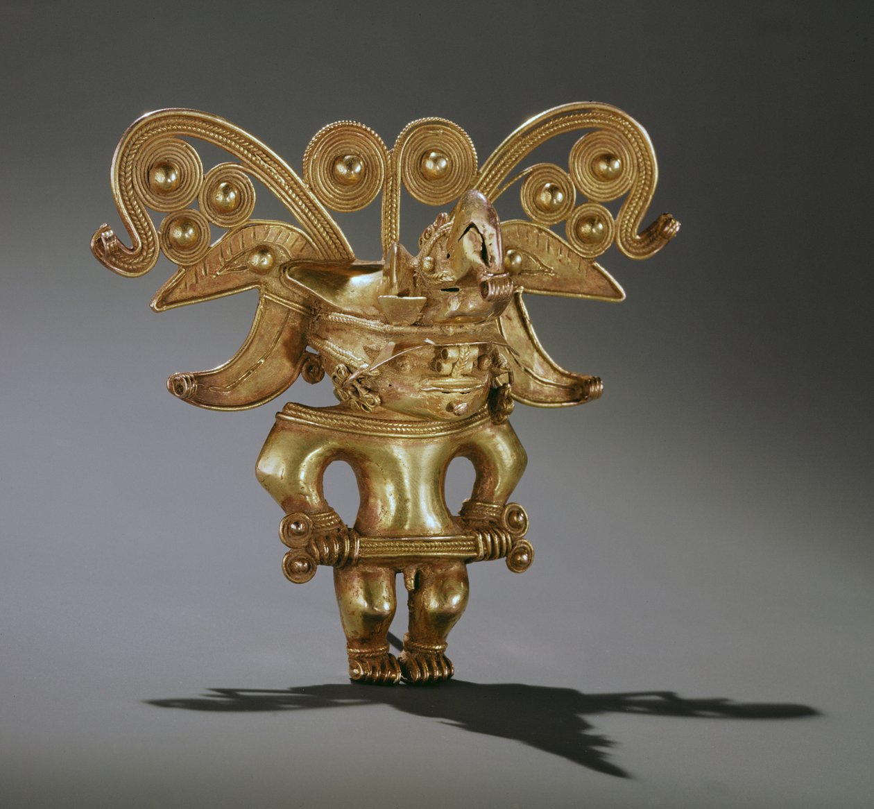 Wisiorek postać wojownika Tairona (złoty) autorstwa Pre Columbian