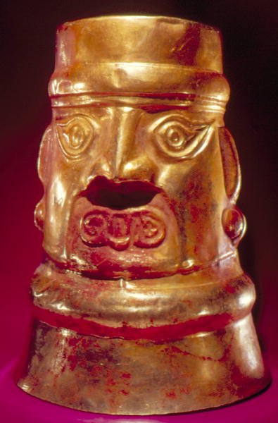 Effigy vessel (złoto i farba) autorstwa Pre Columbian Pre Columbian
