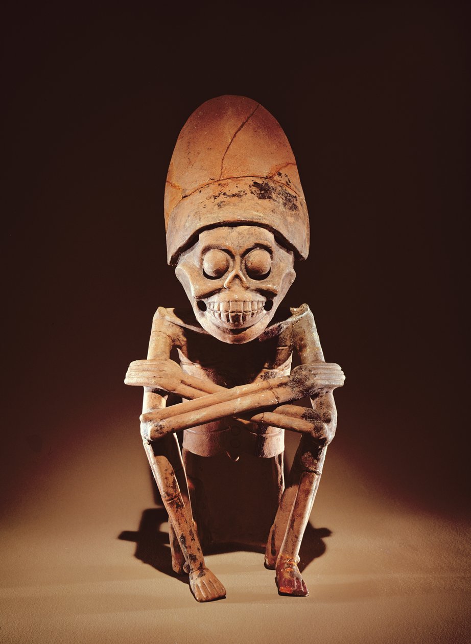 Mictlantecuhtli (Lord of Mictlan) Remojadas Style, z Los Cerros, Tierra Blanca, Vera Cruz (ceramika) autorstwa Pre Columbian