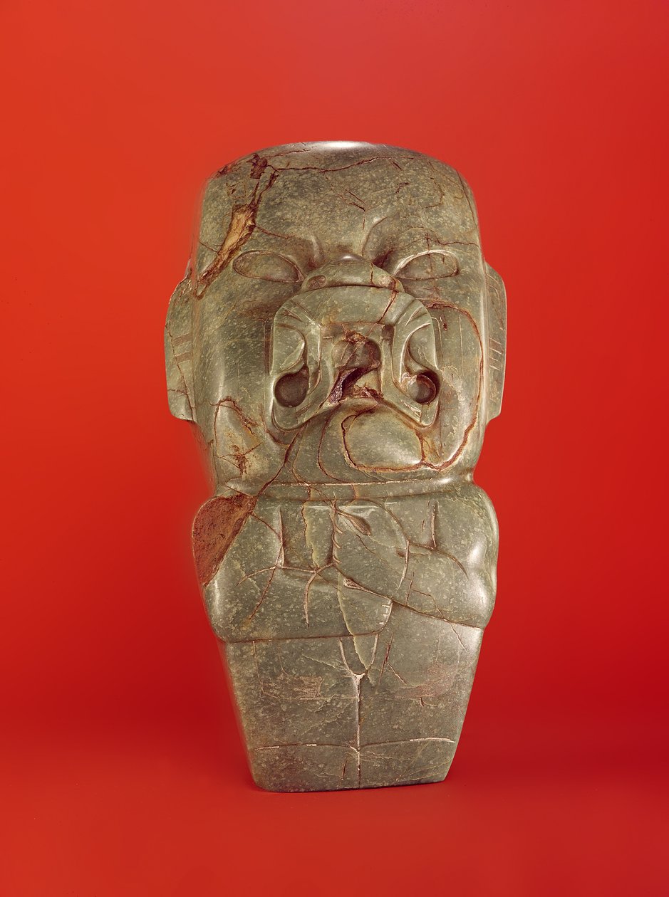 Kunz Axe, Olmek, prawdopodobnie z Oaxaca w Meksyku (nefryt) autorstwa Pre Columbian