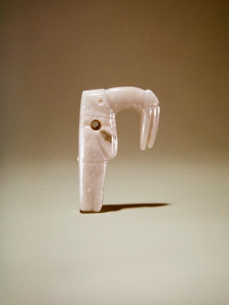 Wisiorek ptak, z Guacimo, okolice Linea Vieja (nefryt) autorstwa Pre Columbian Pre Columbian