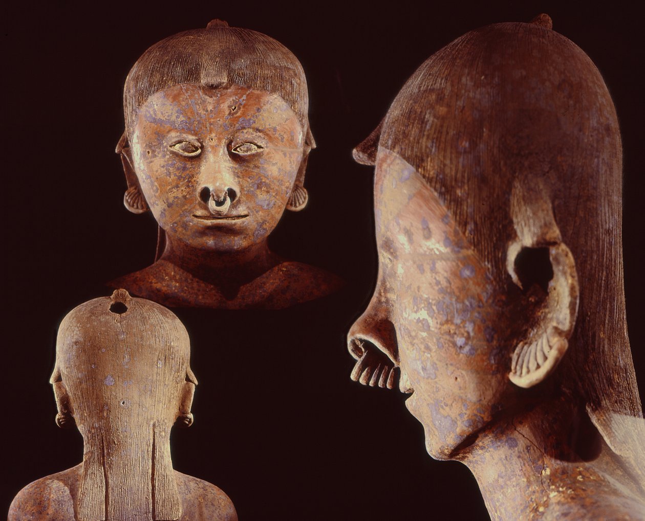 Szczegóły postaci siedzącej, kultura chińska, (ceramika) autorstwa Pre Columbian Pre Columbian