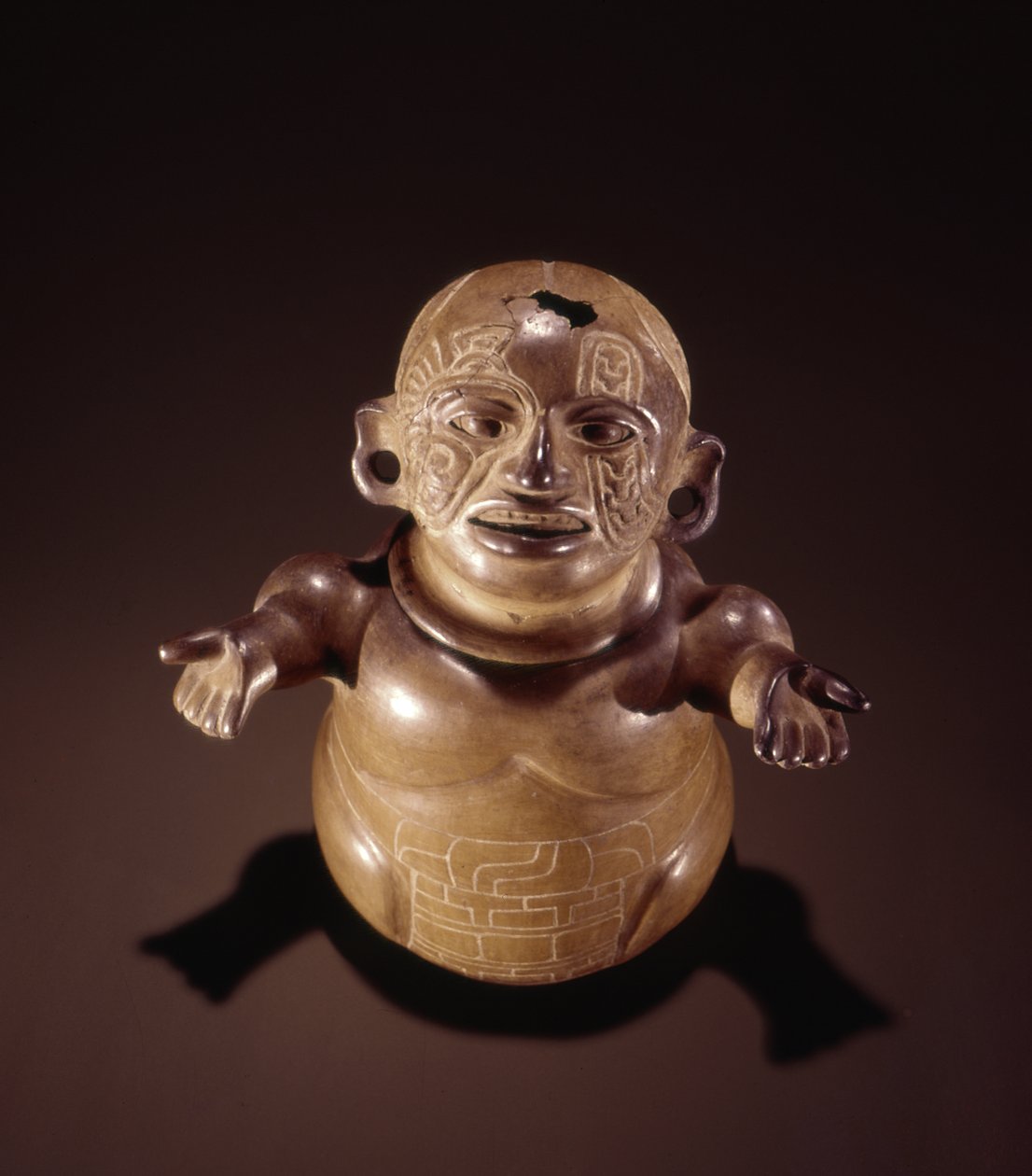 Podobizna słój z pokrywką, kultura Teotihuacan (ceramiczna) autorstwa Pre Columbian Pre Columbian