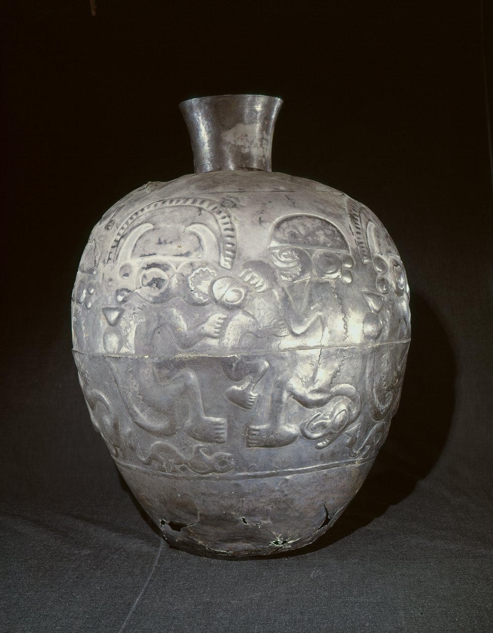 Duży słoik w stylu Chimu (srebrny) autorstwa Pre Columbian Pre Columbian