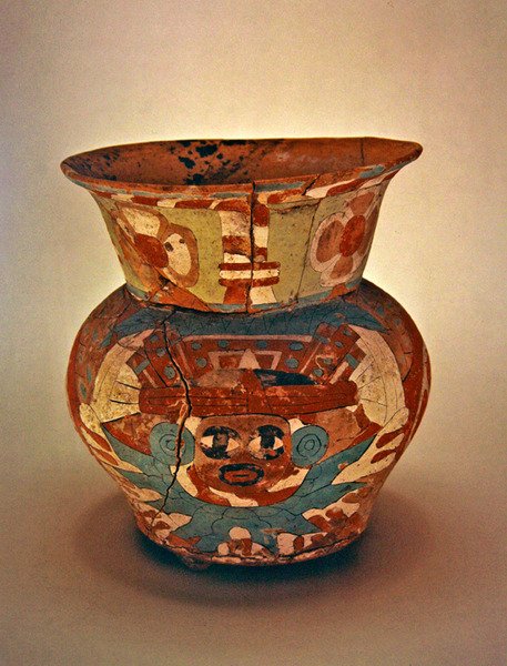 Zdobiona waza, Kultura Teotihuacan (ceramiczna) autorstwa Pre Columbian Pre Columbian