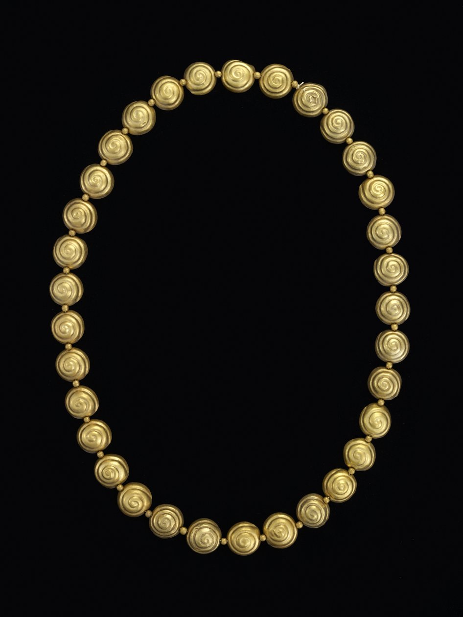 Naszyjnik z koralików ślimaka, Moche autorstwa Pre Columbian Pre Columbian
