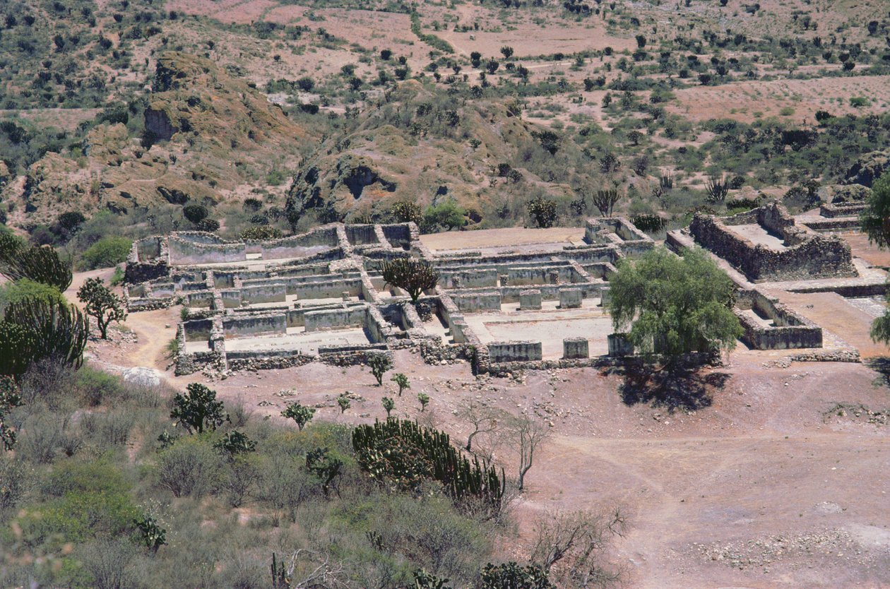 Widok miasta z lotu ptaka, późny okres postklasyczny autorstwa Pre Columbian