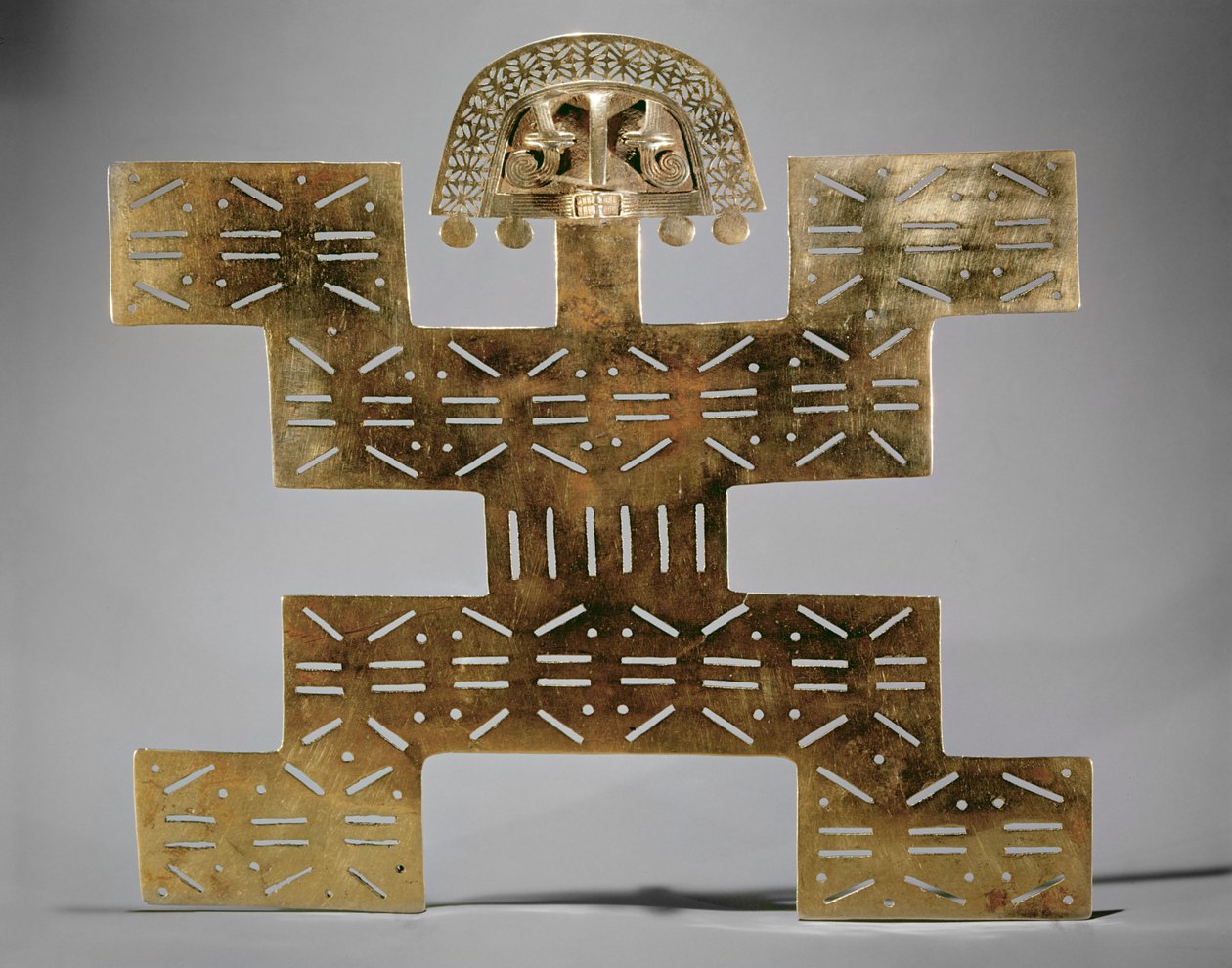 Obsada piersiowa Tumbaga, z Huaca del Dragon, Caldas, Kolumbia, styl Tolima (złoto) autorstwa Pre Columbian