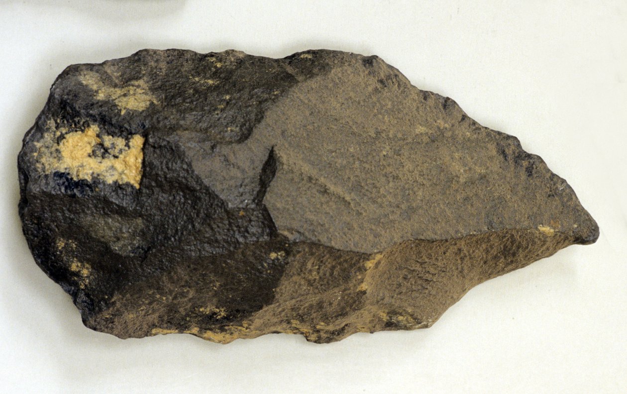 Topór ręczny aszelski, ok. 200 000 pne (krzemień) autorstwa Prehistoric