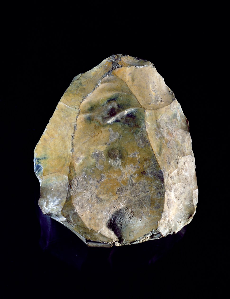 Kamień rdzeniowy, używany do wyrobu narzędzi, ok. 250000 pne (krzemień) autorstwa Prehistoric