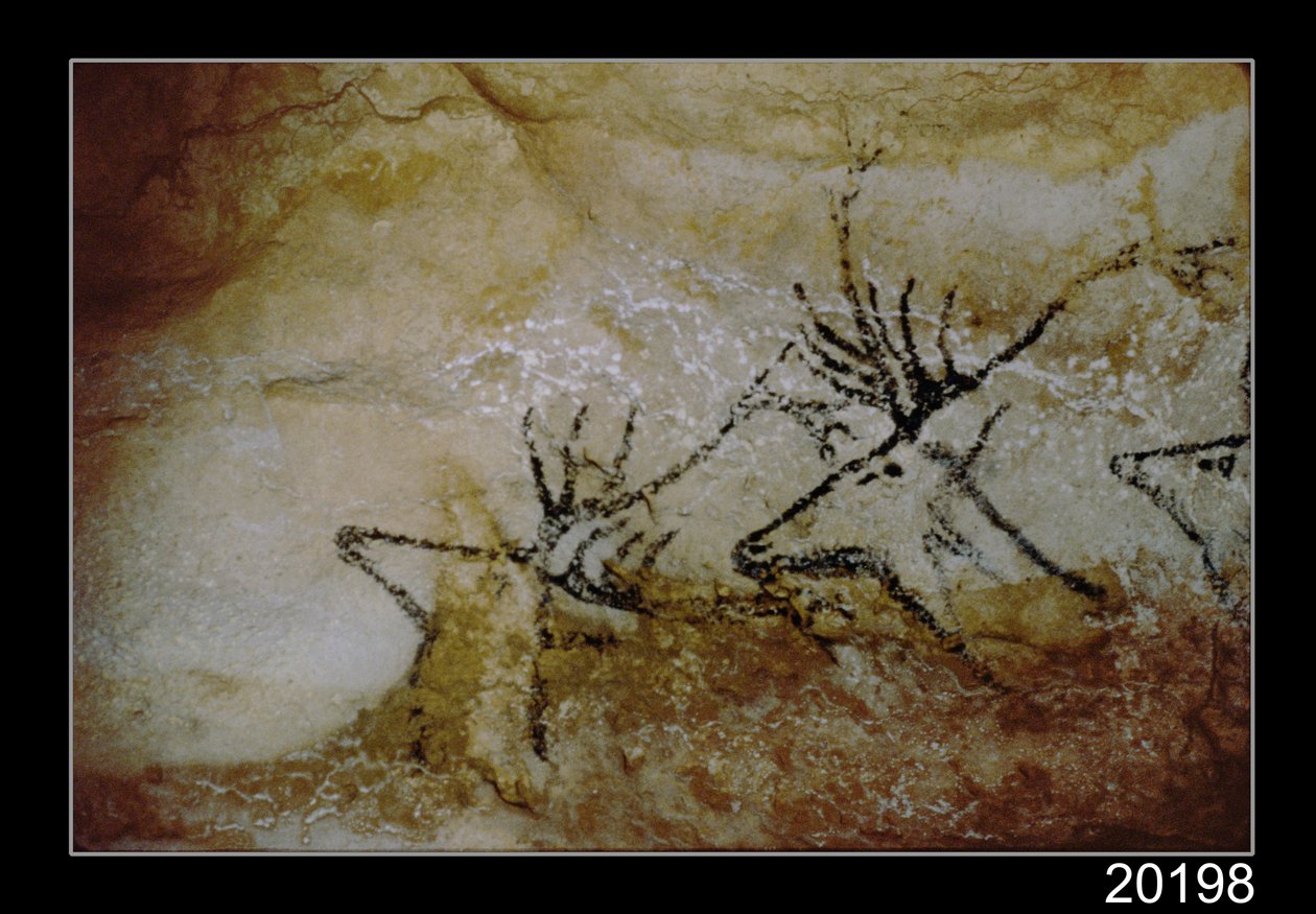 Fryz z jelenia, ok. 17000 pne autorstwa Prehistoric
