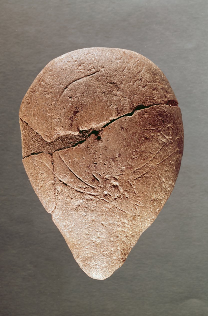 Lampa zdobiona koziorożcem, z Dordogne, ok. 12000 pne autorstwa Prehistoric