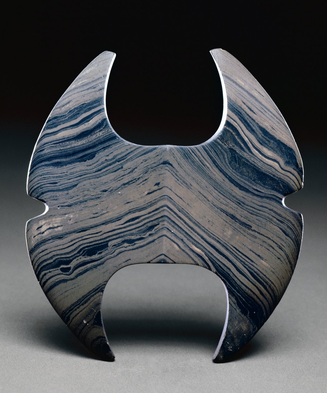 Kamień owalny, okres archaiczny Ameryki Północnej, 2000-1000 p.n.e. (łupek) autorstwa Prehistoric