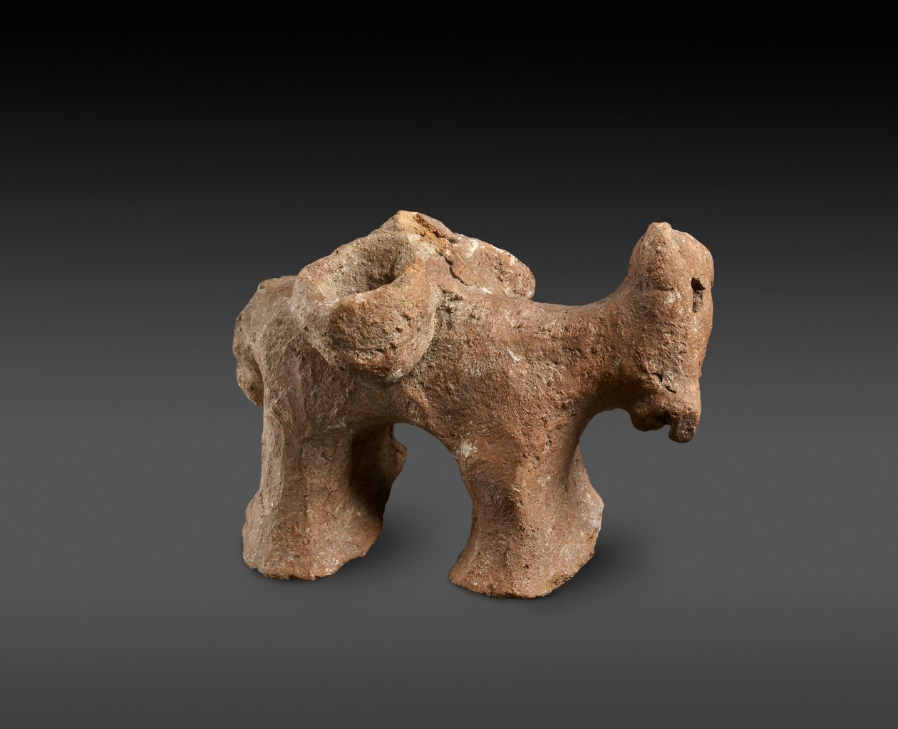 Prehistoryczny model osła z sakwami, Cypr (terakota) autorstwa Prehistoric