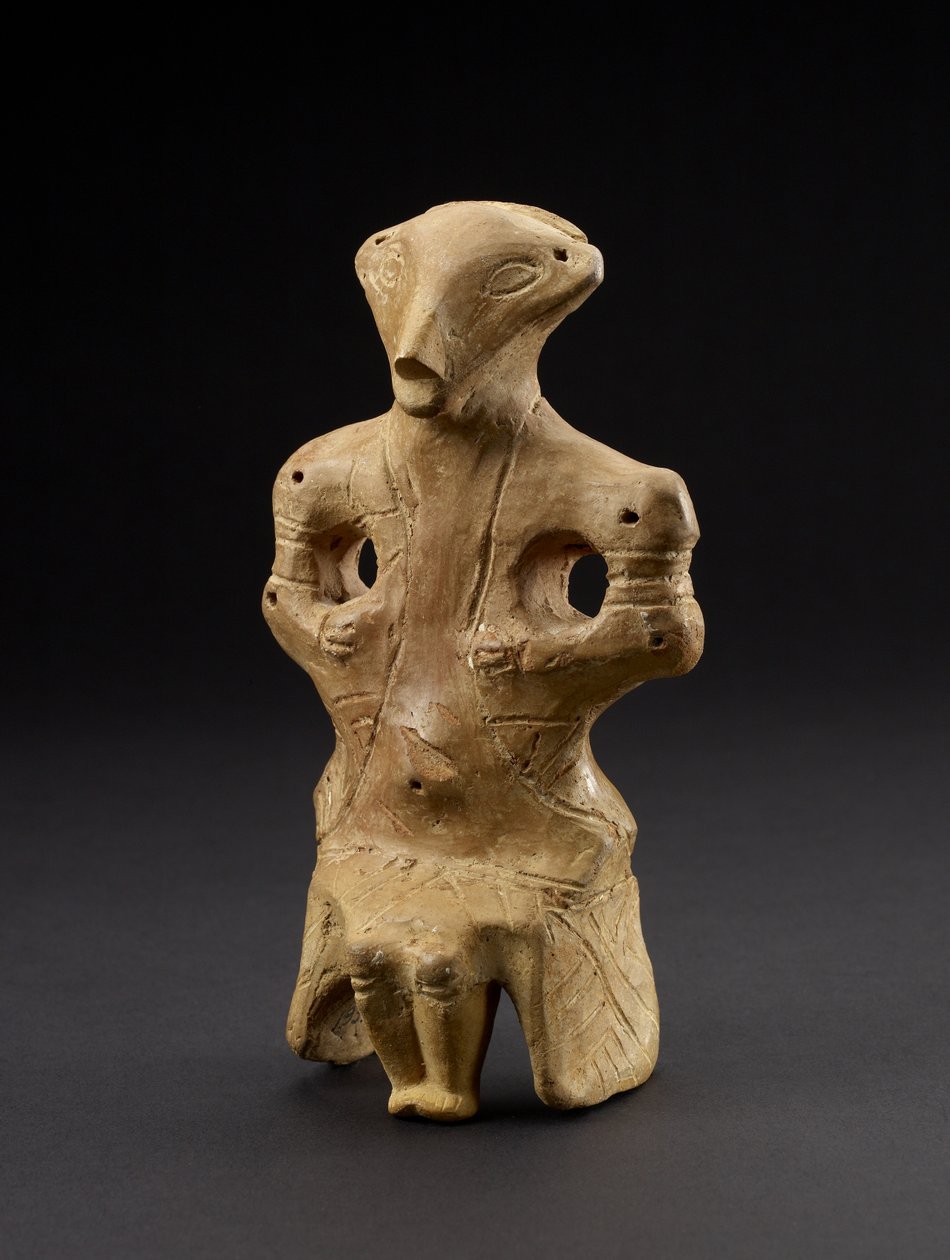 Figurka siedząca kobieca, z Vinca, była Jugosławia, V wiek p.n.e. (terakota) autorstwa Prehistoric