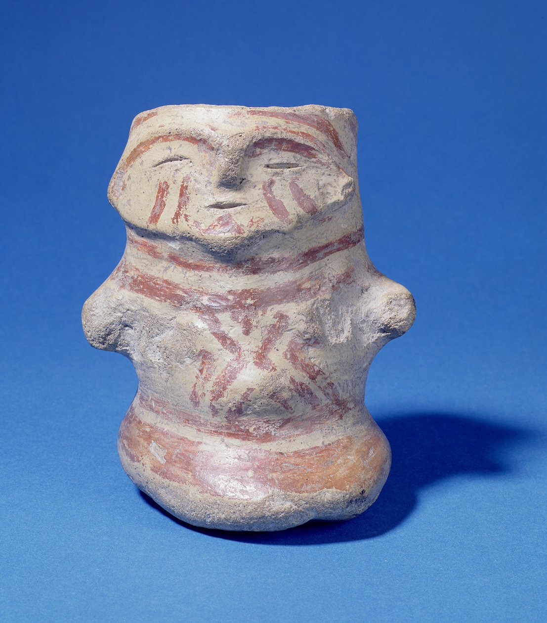 Naczynie w kształcie człowieka, Hacilar, Turcja, ok. 5500 pne (ceramika malowana) autorstwa Prehistoric