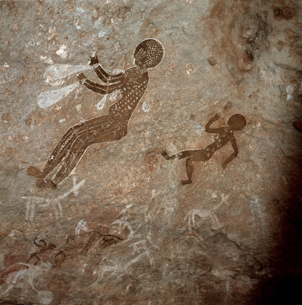 Postacie ludzkie. Malowidła jaskiniowe, 8000-7000 pne autorstwa Prehistoric Prehistoric