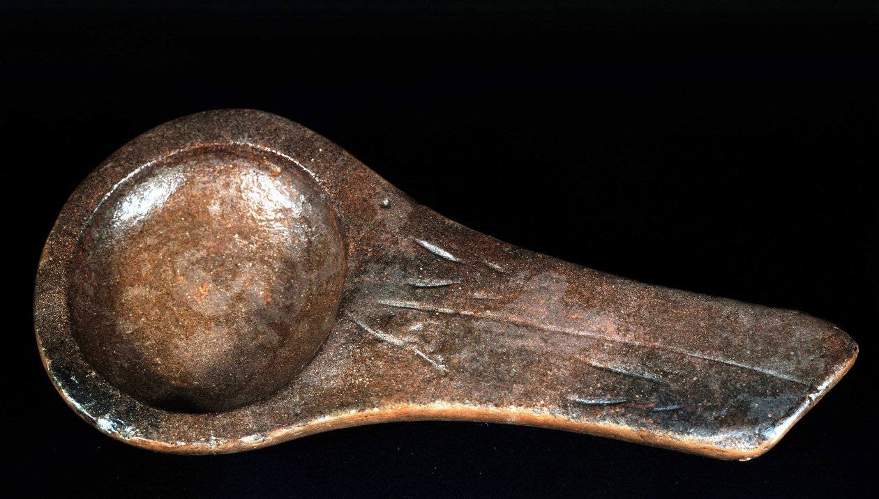 Lampa Magdaleny z Lascaux - Muzeum Starożytności Saint-Germain-en-Laye autorstwa Prehistoric Prehistoric