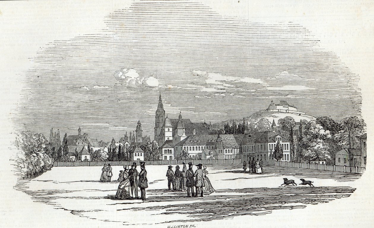 Coburg, grawerowane przez WJ Lintona, z „The Illustrated London News”, 13 września 1845 autorstwa Prince Albert of Saxe Coburg and Gotha