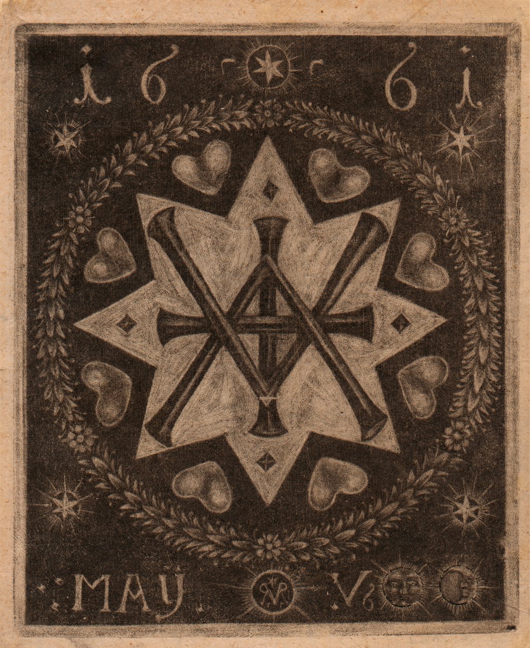 Symbol masoński autorstwa Prince Rupert
