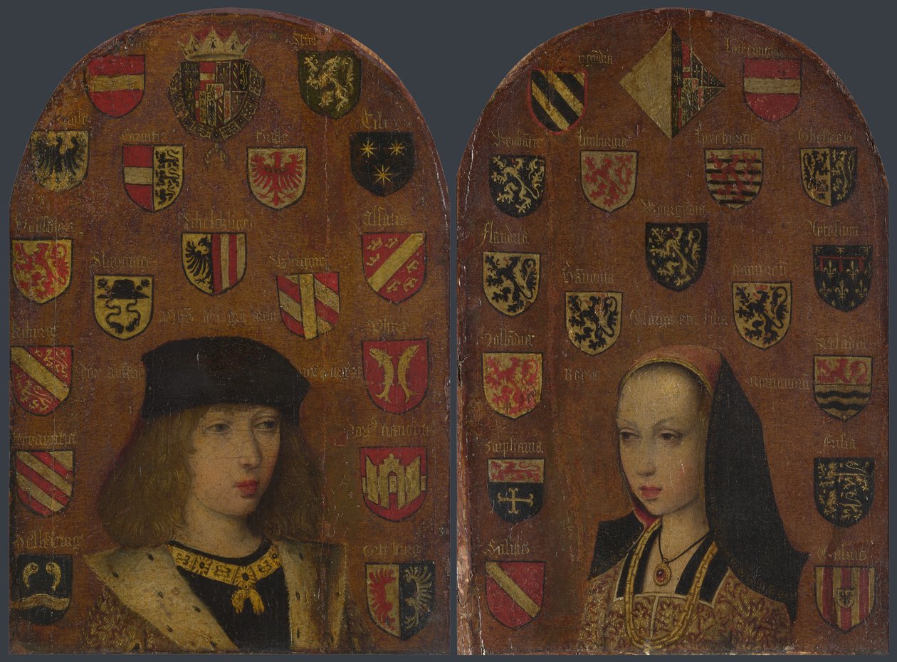 Portret Filipa I Kastylii i Margarete Austrii autorstwa Probably by Pieter van Coninxloo