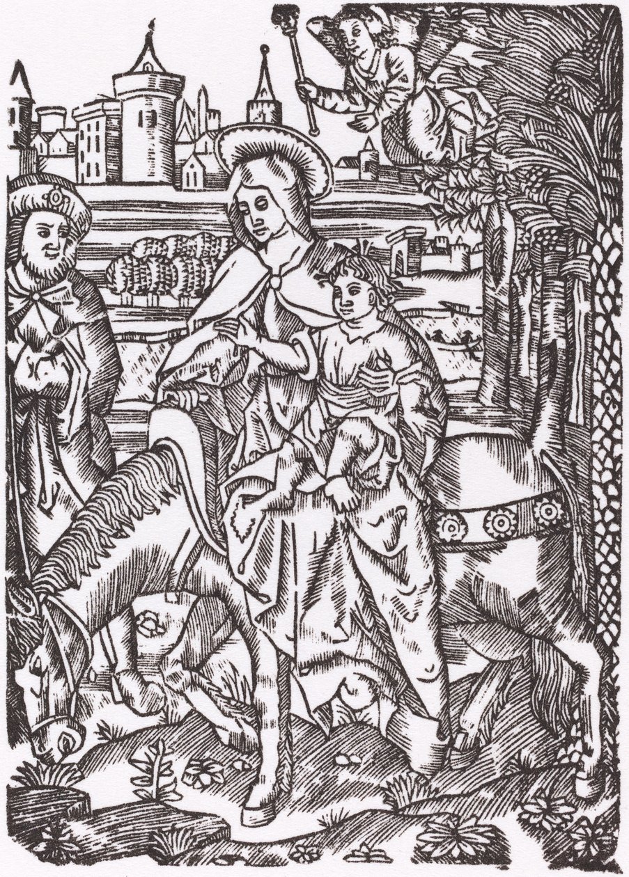Ucieczka do Egiptu autorstwa Probably French 16th Century