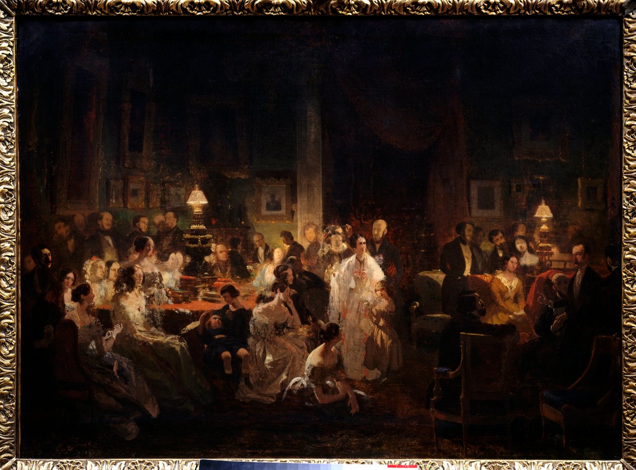Horace Vernet opowiada o odkryciu dagerotypu w salonie pana Irissona (10 rue Antin, wieczór 10 sierpnia) autorstwa Prosper Lafaye or Lafait