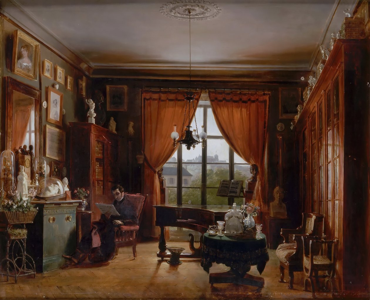 Pierre-Joseph-Guillaume Zimmermann w swoim mieszkaniu na placu dOrléans w Paryżu autorstwa Prosper Lafaye or Lafait