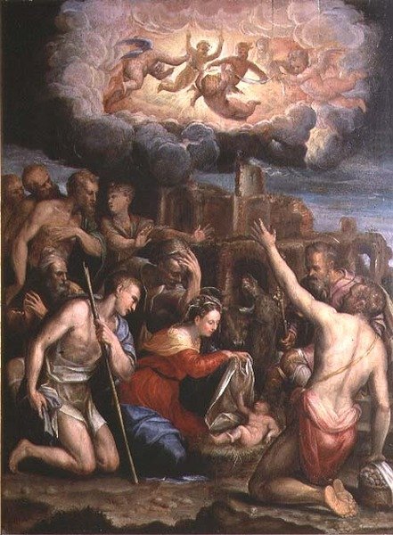 Adoracja pasterzy autorstwa Prospero Fontana