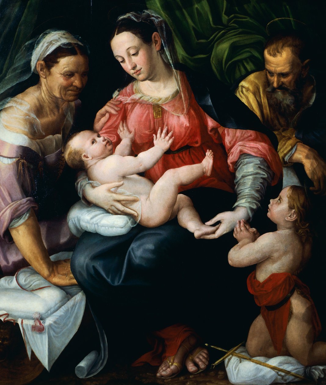 Święta Rodzina, Prospero Fontana (1512-1597). autorstwa Prospero Fontana