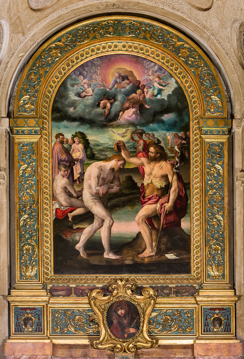 Chrzest Chrystusa Jana autorstwa Prospero Fontana