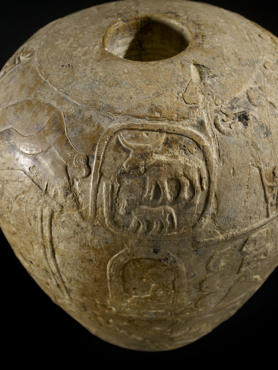Macehead z wapienia Narmer autorstwa Protodynastic Period Egyptian