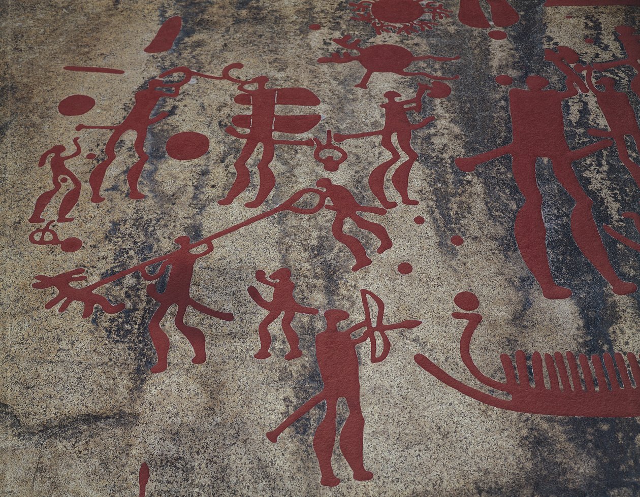 Sceny myśliwskie (malarstwo naskalne) autorstwa Protohistoric