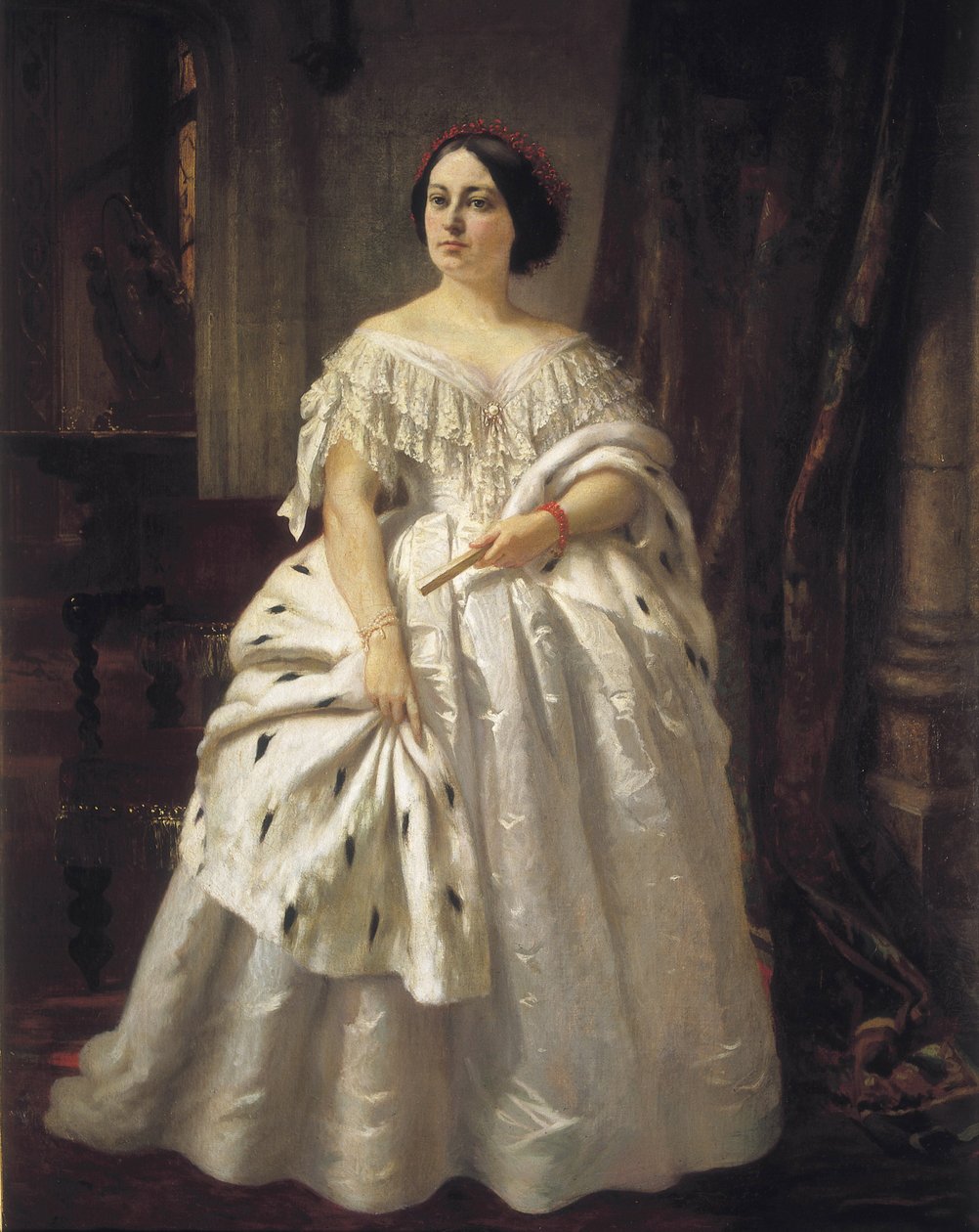 LAMADRID, Teodora (1821-1886). hiszpańska aktorka (olej na płótnie) autorstwa Prudent Louis Leray