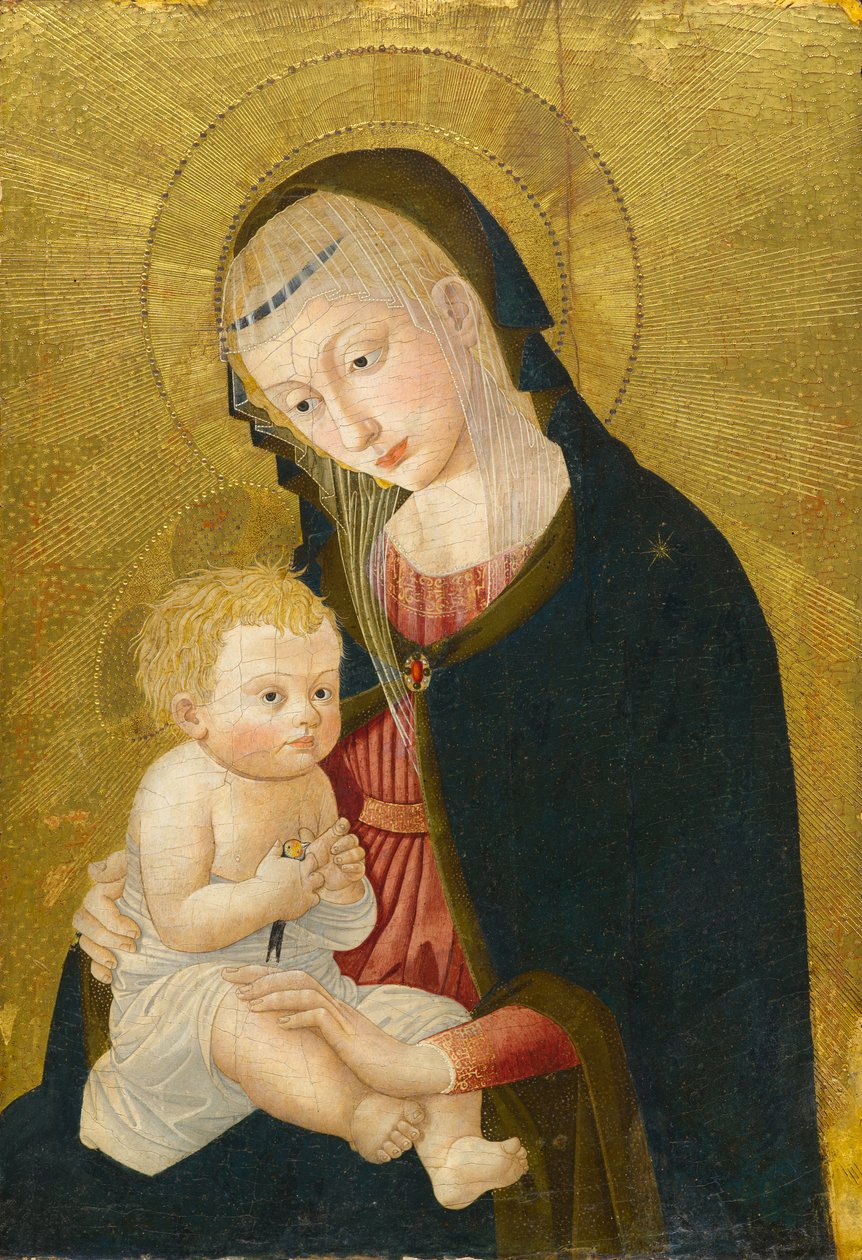 Madonna z Dzieciątkiem, po 1445 (tempera i złoty płatek na desce) autorstwa Pseudo Jacopino di Francesco