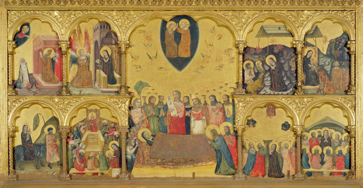 Poliptyk Zaśnięcia Marii, 1330-35 autorstwa Pseudo Jacopino di Francesco