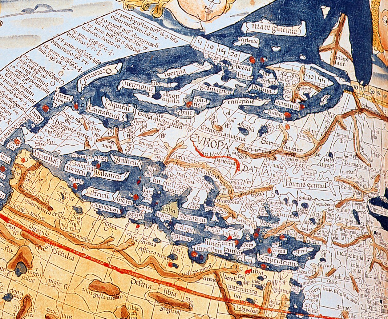 Mapa Europy Środkowej, 1486 (szczegóły z 157909) autorstwa Ptolemy