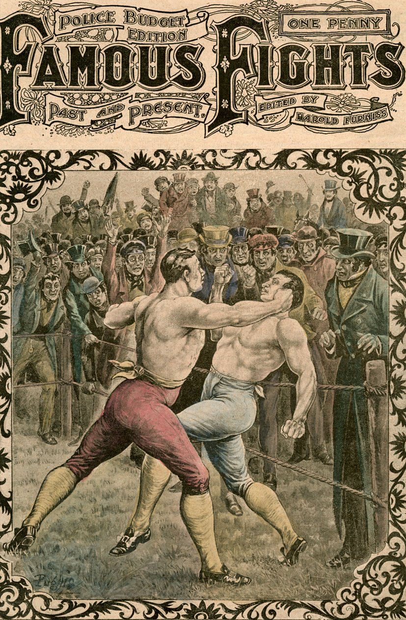 Walka między Dickiem Curtisem i Jackiem Perkinsem, 1828, koniec XIX lub początek XX wieku. autorstwa Pugnis