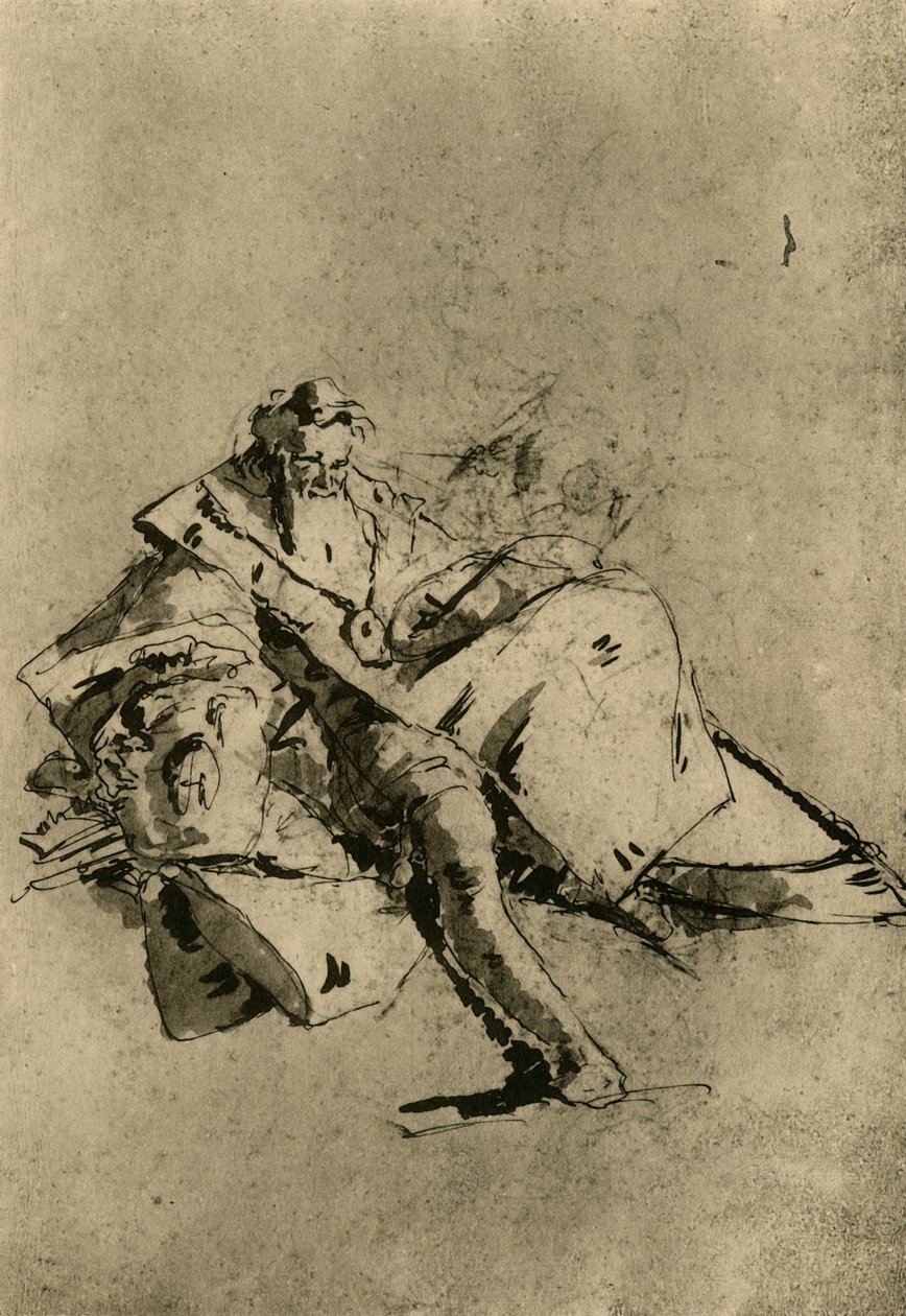 „Stary siedzący”, XVIII wiek, 1928 r. autorstwa Pupil of Tiepolo